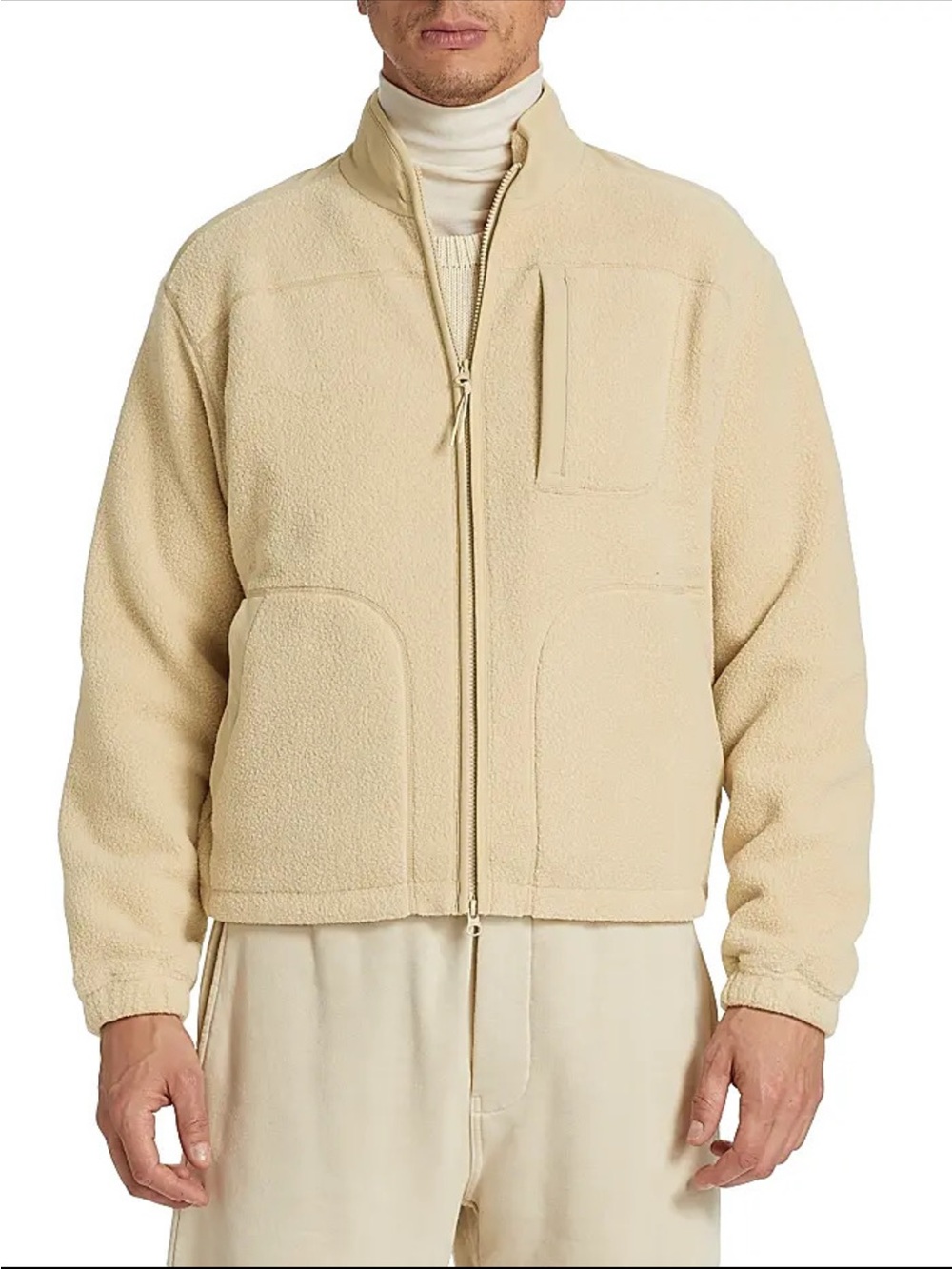 NWOT Outdoor Voices OV Men’s Tan Fleece Jacket SIZE L